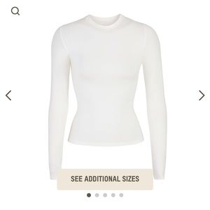 Skims Cotton Jersey Long Sleeve XS marble